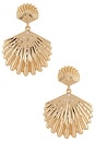 view 1 of 2 BOUCLES D'OREILLES PENDANTES SUN DRENCHED in Clear Crystal & Gold
