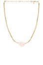 view 1 of 2 Beaded Rose Nugget Necklace in Rose & Gold