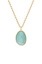 view 2 of 2 Amazonite Pendant Necklace in Amazonite & Gold