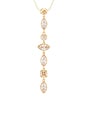 view 2 of 3 Crystal Drop Cord Necklace in Cream & Gold