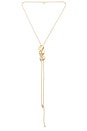 view 1 of 3 Corded Bolo Necklace in Cream & Gold
