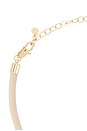 view 3 of 3 Oval Pendant Cord Necklace in Cream & Gold