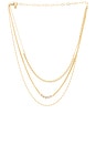view 1 of 3 Crystal Layers Necklace in Clear & Gold
