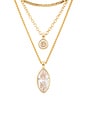 view 2 of 3 Classic Multi Stone Pendant in Gold