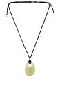view 1 of 3 Resin Drop Cord Necklace in Olive, Black & Gold