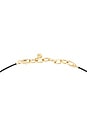 view 4 of 3 Polished Pebble Black Leather Pendant Necklace in Black