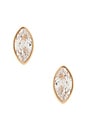 view 1 of 2 Crystal Marquise Studs in Gold