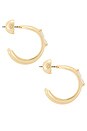 view 2 of 3 Orbit Crystal Hoop Earrings in Gold