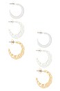 view 2 of 3 Two-tone Essential Hoop Set in Multi