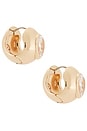 view 1 of 3 Glowing Gem Earrings in Gold