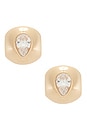 view 4 of 3 Glowing Gem Earrings in Gold