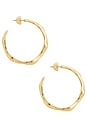 view 2 of 3 Classical Wave Hoops in Gold