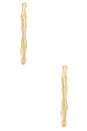 view 4 of 3 Classical Wave Hoops in Gold