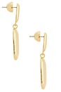 view 2 of 2 Gold Oval Drop Earrings in Gold