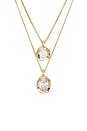 view 2 of 2 COLLIER PENDENTIF CRISTAL SERTI CLOS in Gold