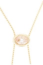 view 2 of 3 Crystal Bezel Bolo Necklace in Gold