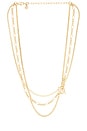 view 1 of 3 Gilded Layered Link Necklace in Gold