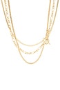 view 2 of 3 Gilded Layered Link Necklace in Gold