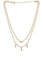 view 1 of 2 Mini Crystal Charm Necklace in Gold