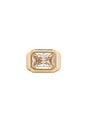 view 1 of 3 Crystal Signet Ring in Gold