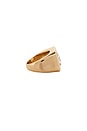 view 2 of 3 Crystal Signet Ring in Gold