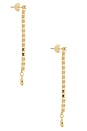 view 2 of 2 Marquise Edge Linear Earrings in Gold