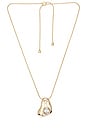 view 1 of 2 Molten Crystal Pendant Necklace in Gold