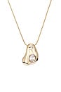 view 2 of 2 Molten Crystal Pendant Necklace in Gold