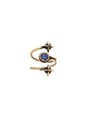 view 1 of 3 Spiral Ring With Stars in Brass & Opal