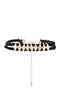 view 2 of 2 COLLIER RAS DU COU DOUBLE TRESSAGE in Black