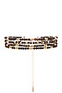 view 2 of 2 Layered Beaded Choker in Brown & Gold