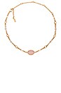 view 2 of 2 Stone Choker in Rose Quartz & Gold