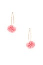 view 2 of 2 Fuzzy Pom Pom Hoops in Pink
