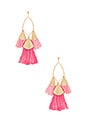 view 1 of 2 Tri Tassel Earrings in Pink