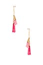 view 2 of 2 Tri Tassel Earrings in Pink
