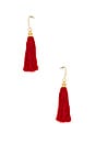 view 2 of 2 Shimmy & Sway Earrings in Red & Gold