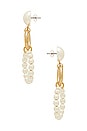 view 2 of 2 PENDIENTES in Gold & Pearl