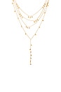 view 2 of 2 Crystal Droplets Lariat in Gold