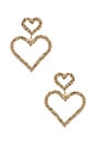 view 1 of 2 Double Heart Earrings in Gold
