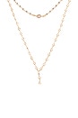 view 2 of 2 Layered Lariat Necklace in Gold