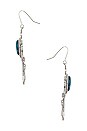 view 2 of 3 Turquoise Statement Earrings in Silver