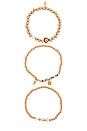 view 2 of 3 Charm Stretch Bracelet Set in Gold