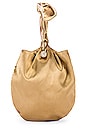 view 1 of 5 Bow Clutch in Tan & Brown