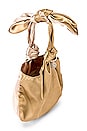 view 4 of 5 Bow Clutch in Tan & Brown