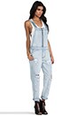 view 3 of 5 Simple Life Overalls in Vintage Blue