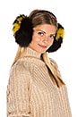 view 2 of 4 Janine Artic Fox Fur Ear Muff in Black & Black Multi