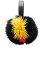 view 4 of 4 Janine Artic Fox Fur Ear Muff in Black & Black Multi