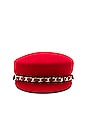 view 3 of 3 CHAPEAU SABRINA in Red