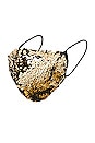 view 1 of 4 Sculpted Sequin Face Mask in Black