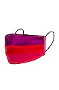 view 1 of 3 Pleated Face Mask in Fuchsia, Red & Violet